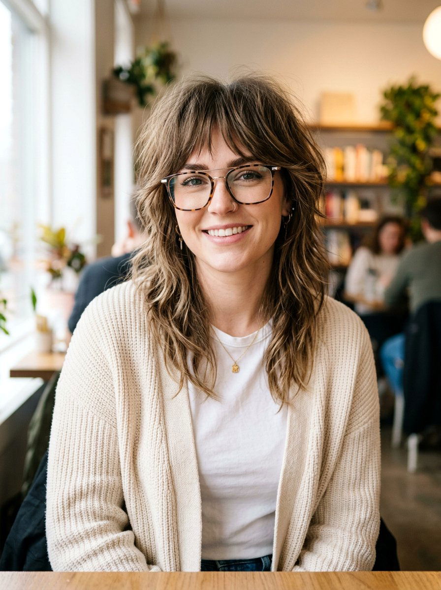 Choppy Wolf Cut With Glasses - 20 easy wolf cut styling ideas - 20 easy wolf cut styling ideas