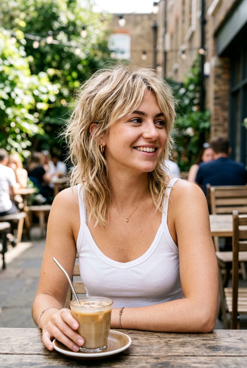 Choppy Wolf Cut With Highlights - 20 wolf cut for heart shaped face women - 20 wolf cut for heart shaped face women