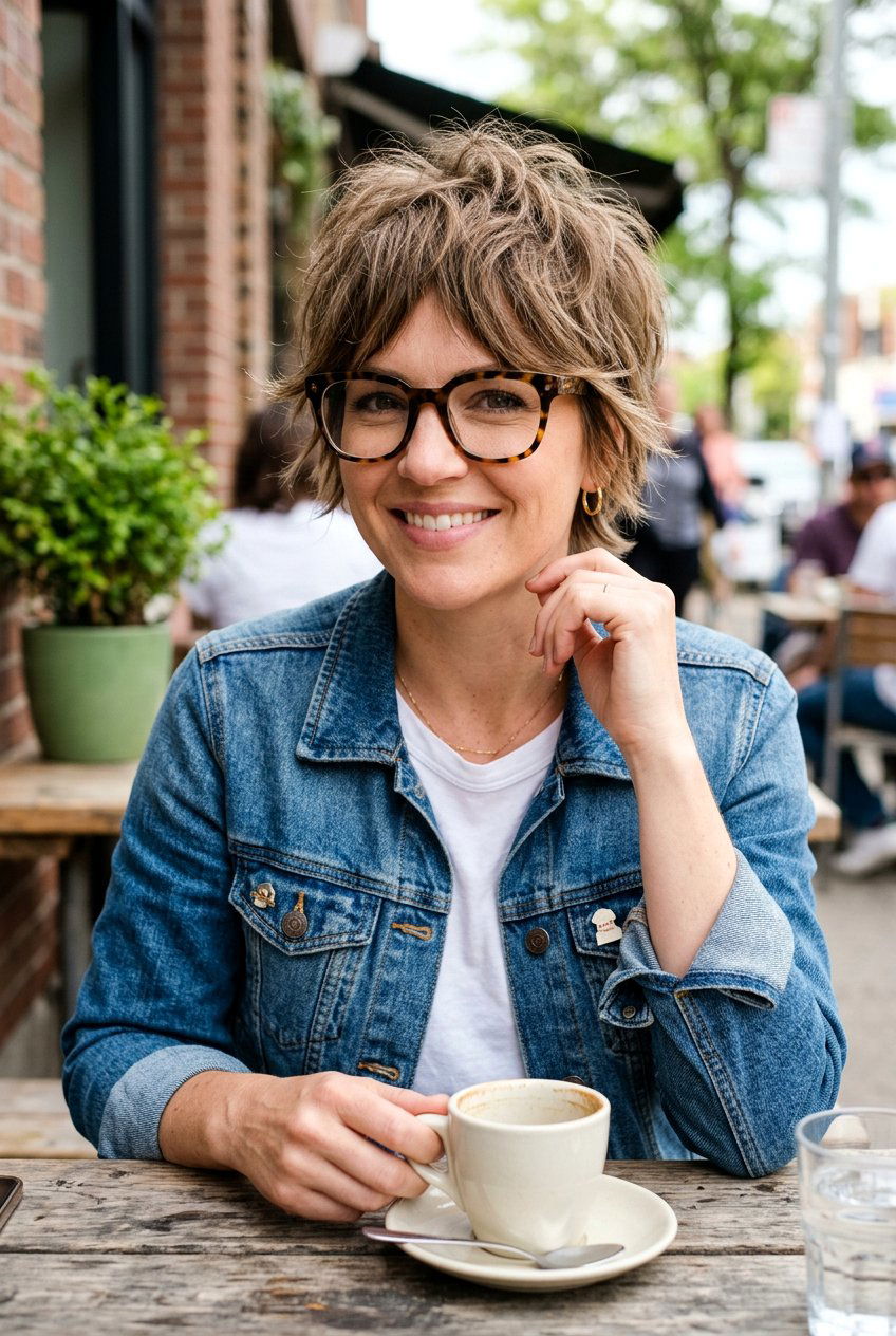 Choppy feathered pixie for glasses - 20 feathered pixie for women with glasses - 20 feathered pixie for women with glasses