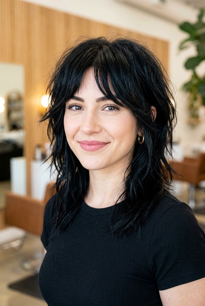 Choppy layers with curtain bangs - 20 curtain bangs with layers - 20 curtain bangs with layers