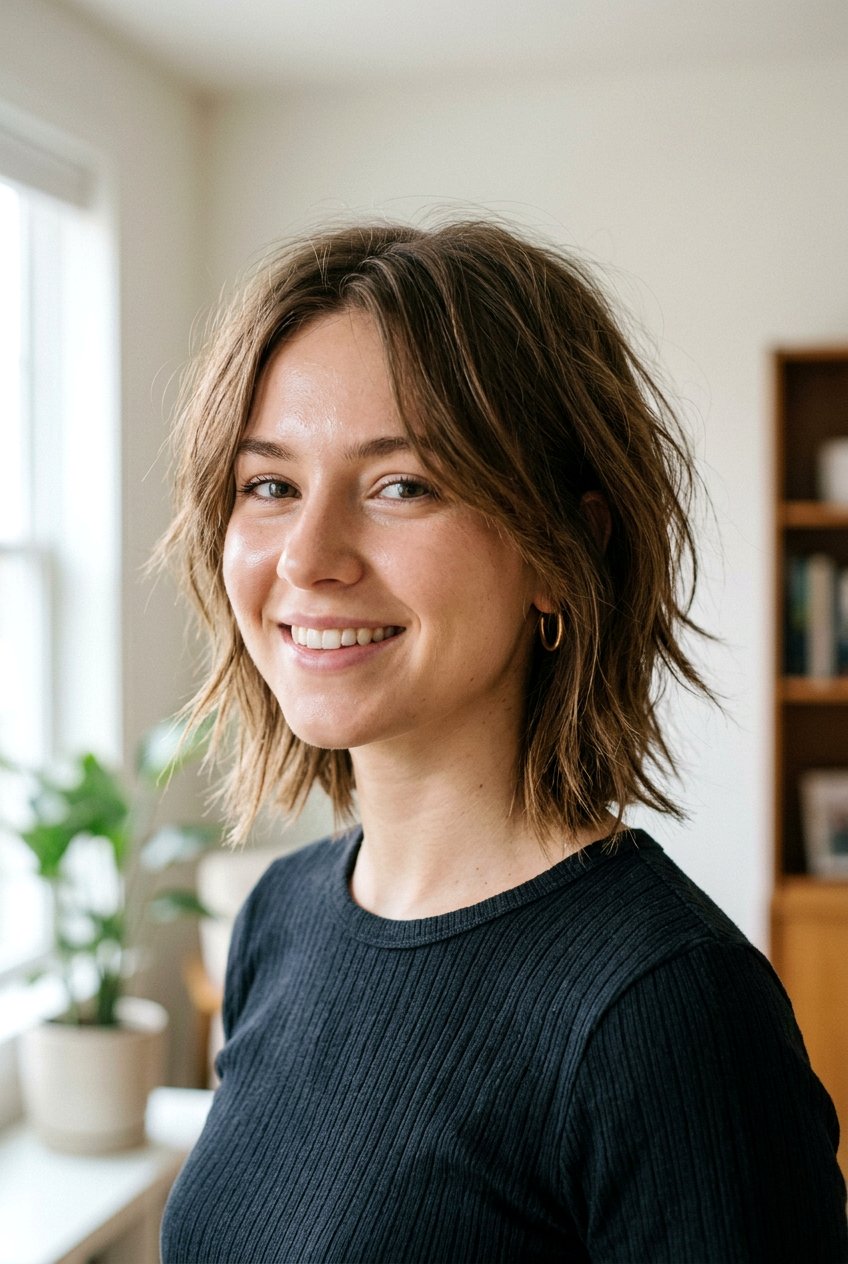 Choppy medium length hair - 20 low maintenance medium haircut - 20 low maintenance medium haircut