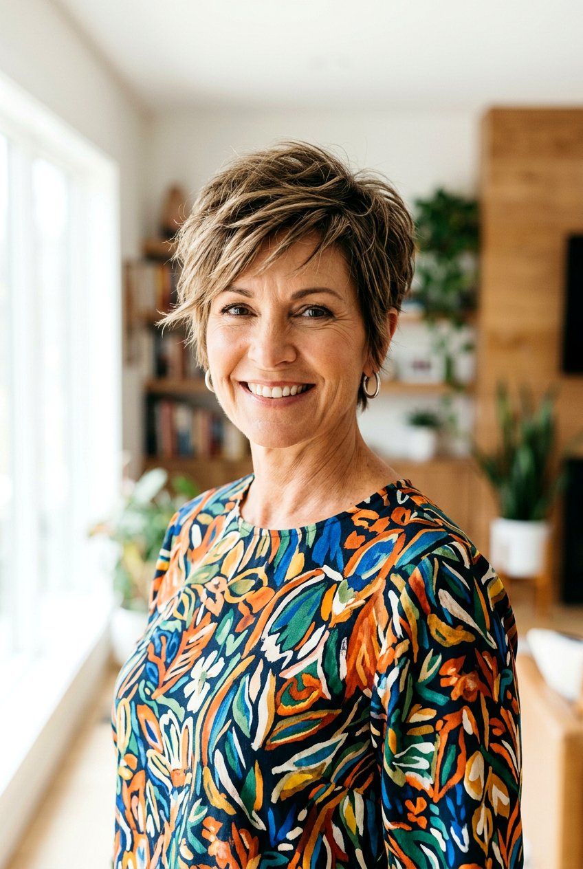 Choppy pixie cut - 20 modern pixie for women over 50 - 20 modern pixie for women over 50