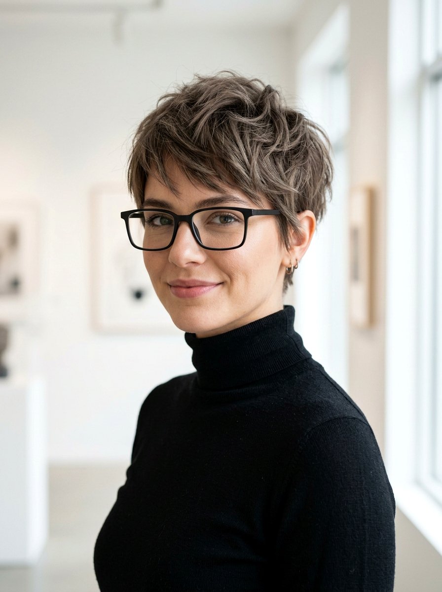 Choppy pixie cut - 20 short layered cut for women with glasses - 20 short layered cut for women with glasses