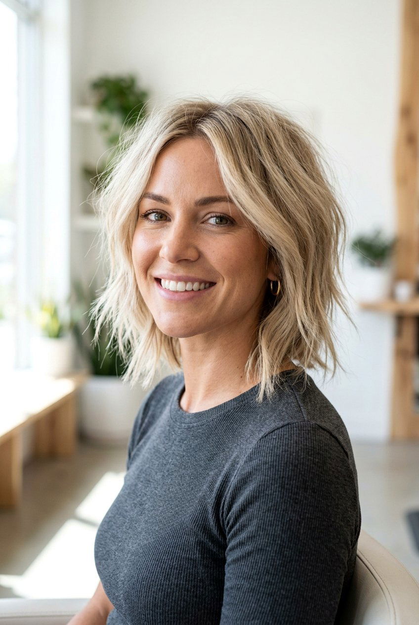 Choppy shoulder length bob - 20 shoulder length bob haircuts - 20 shoulder length bob haircuts