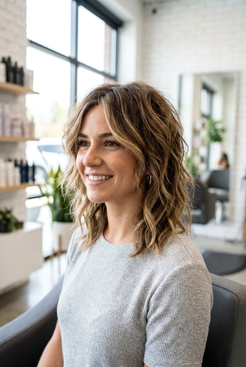 Choppy shoulder length cut - 20 shoulder length hairstyles - 20 shoulder length hairstyles