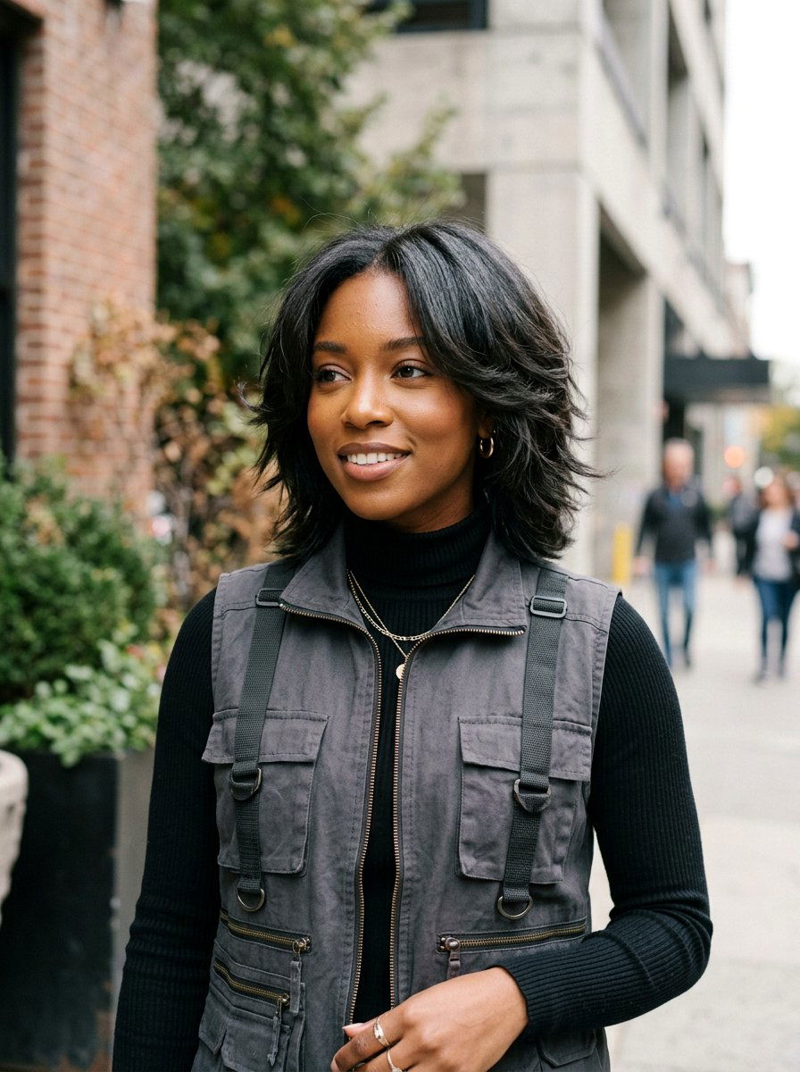 Choppy silk press layers natural hair - 20 silk press on natural hair with layers