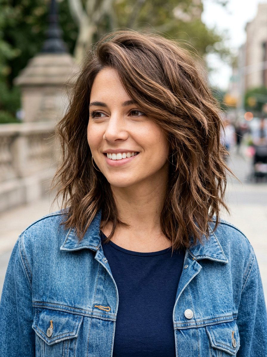 Choppy wispy lob for thin hair - 20 wispy lob for fine hair - 20 wispy lob for fine hair