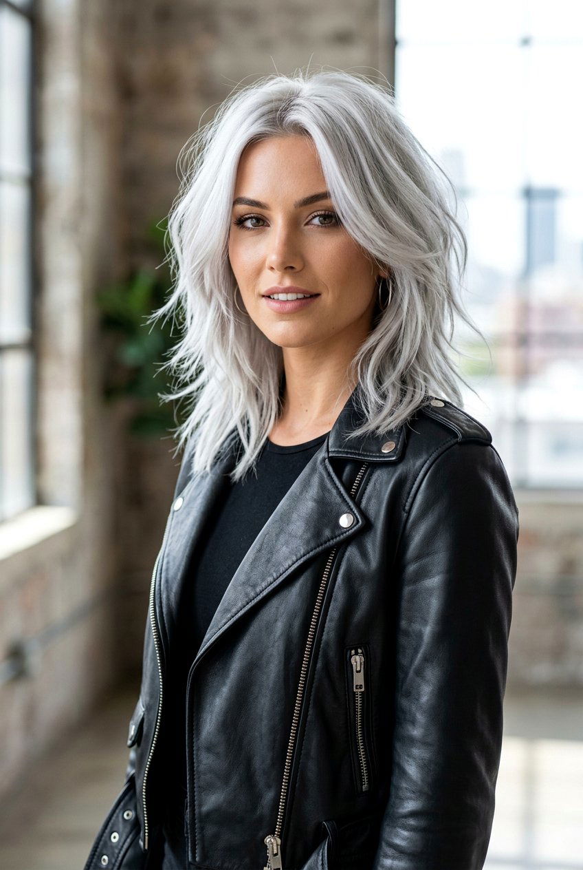 Chrome Blonde Medium Layered Hair - 20 hair color ideas for medium layered hair - 20 hair color ideas for medium layered hair