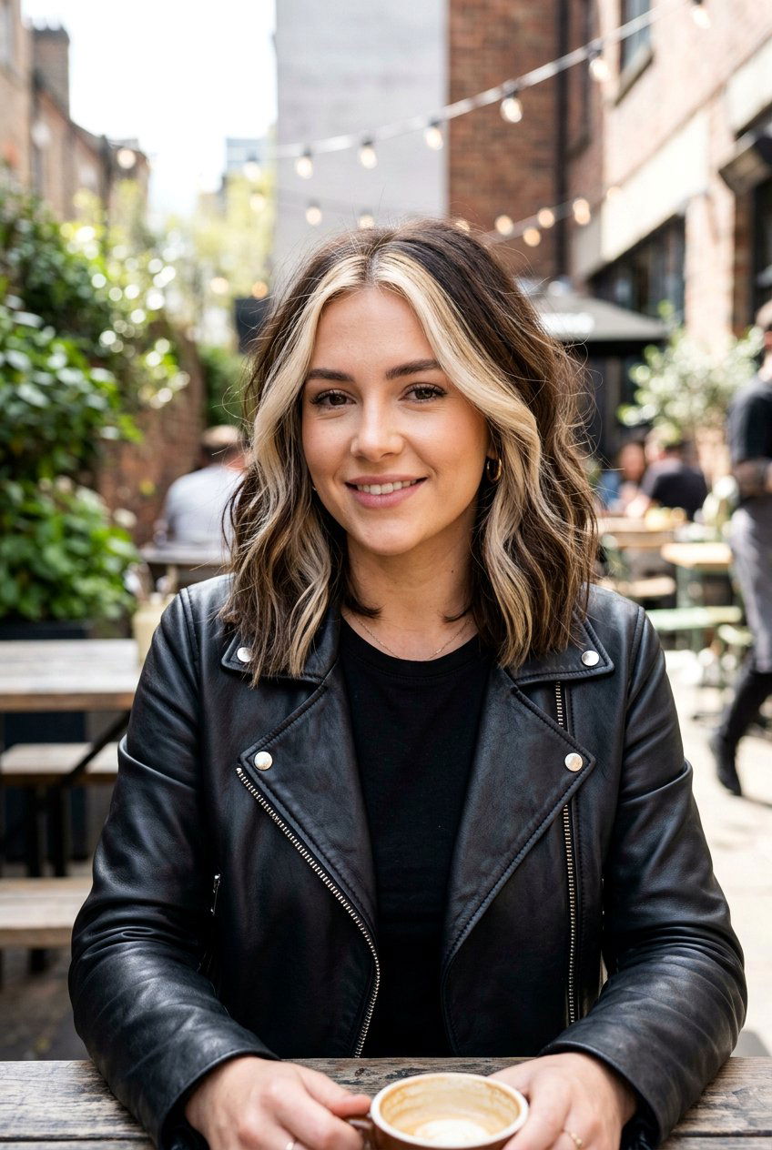 Chunky Blonde Money Piece Lob - 20 brunette money piece for shoulder length hair - 20 brunette money piece for shoulder length hair