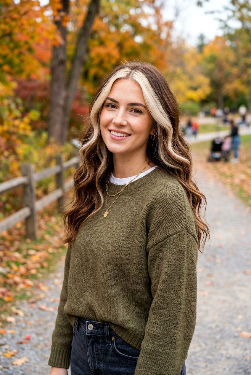 Chunky Blonde Money Piece On Brown Hair - 20 chunky money piece hair - 20 chunky money piece hair