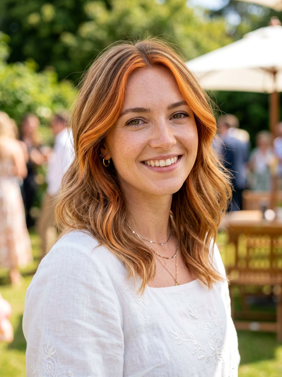 Chunky Copper Front Pieces On Fine Hair - 20 chunky copper front pieces - 20 chunky copper front pieces