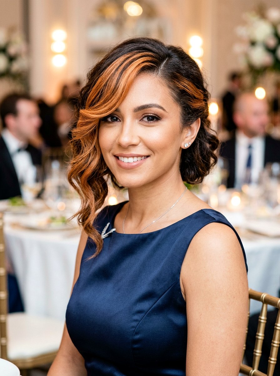 Chunky Copper Front Pieces On Side Part - 20 chunky copper front pieces - 20 chunky copper front pieces