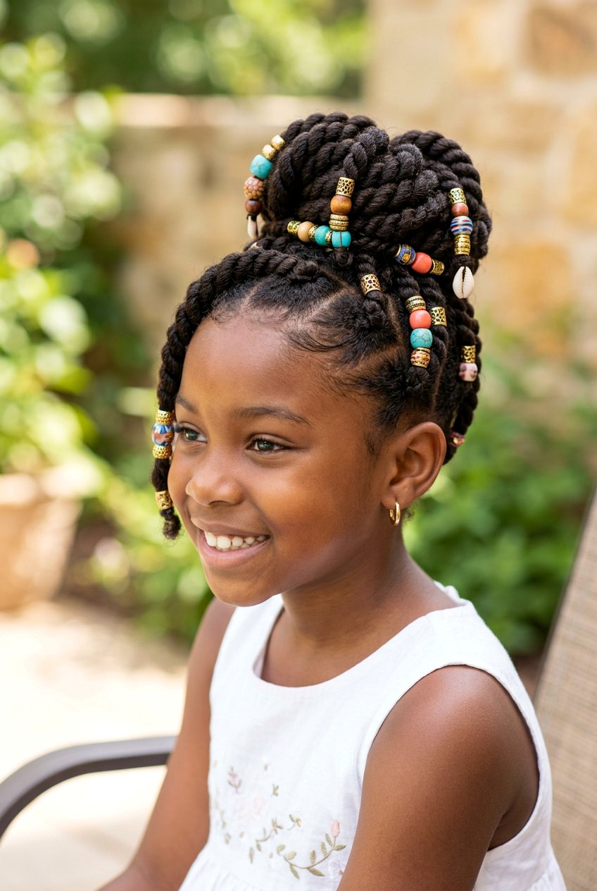 Chunky Double Strand Twist Updo - 20 first day of school hairstyles - 20 first day of school hairstyles