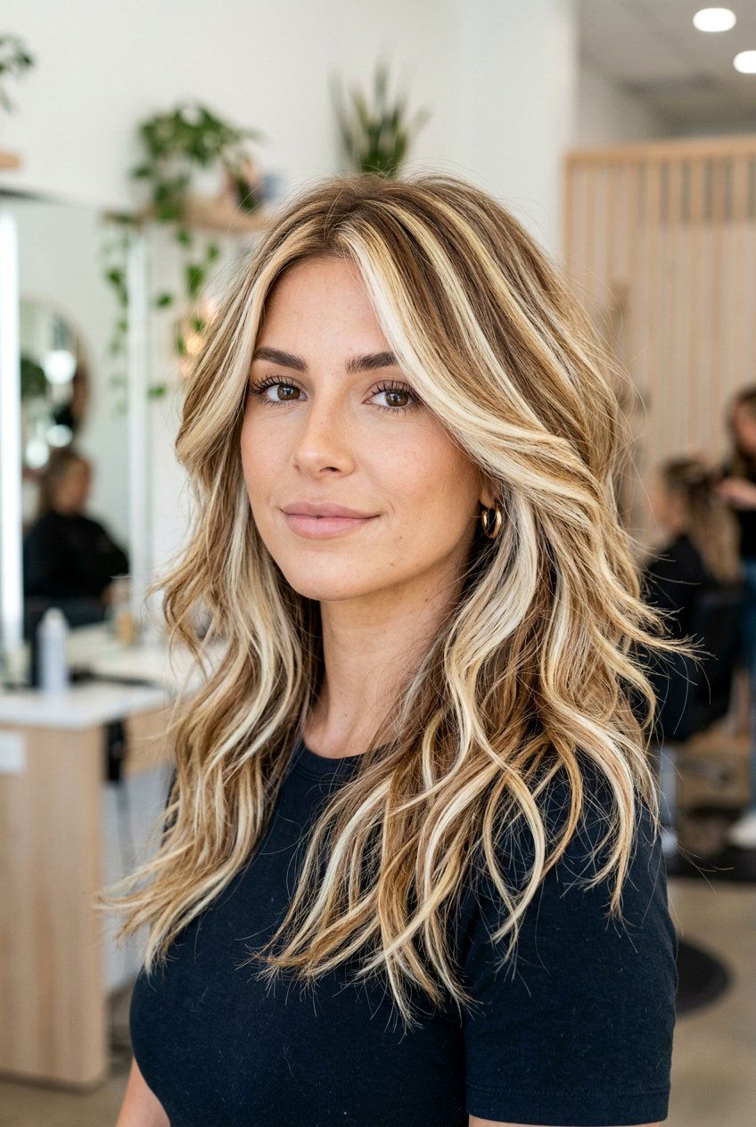 Chunky Highlights Layered Haircut - 20 chunky highlights hair - 20 chunky highlights hair