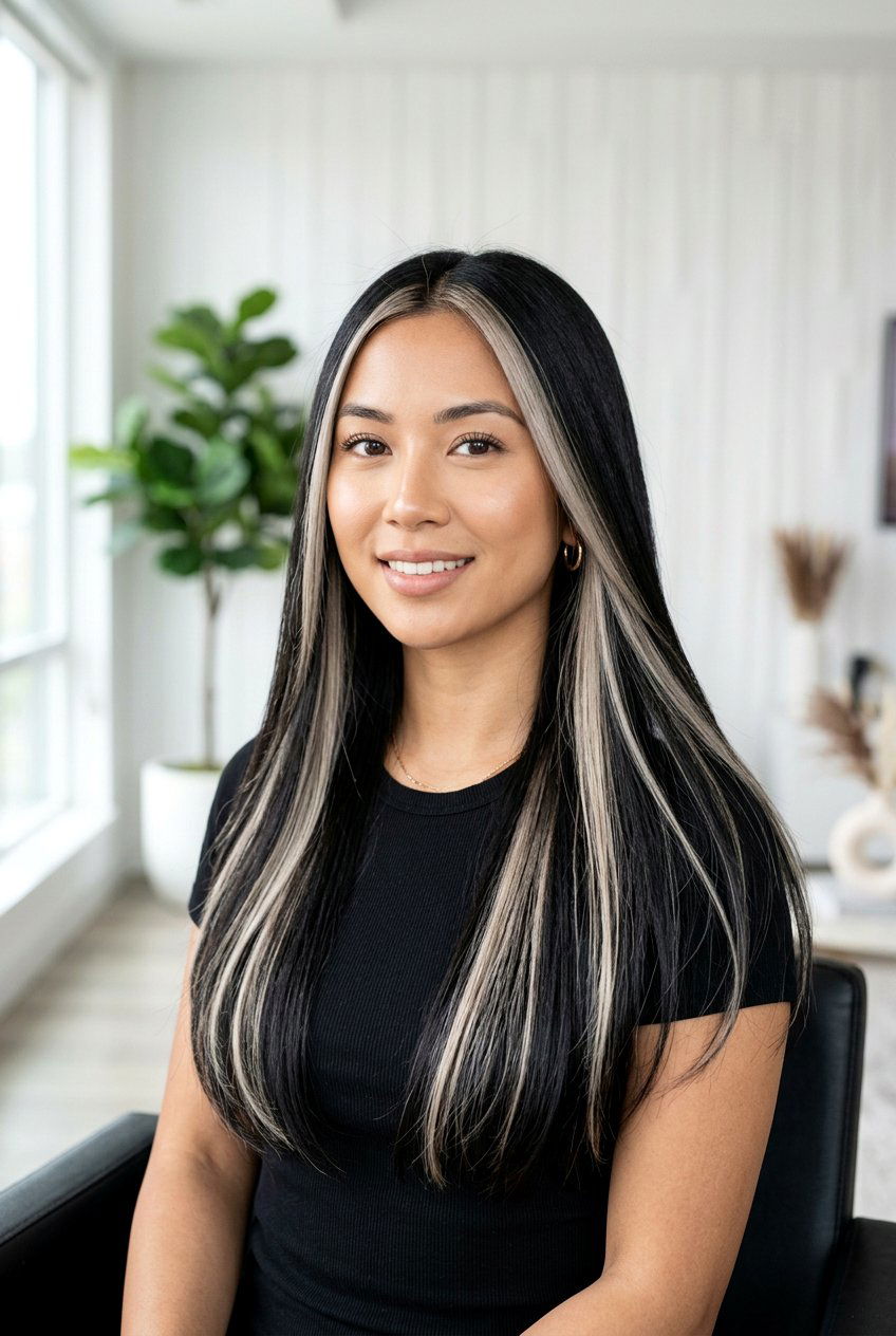 Chunky Highlights Straight Black Hair - 20 chunky highlights hair - 20 chunky highlights hair