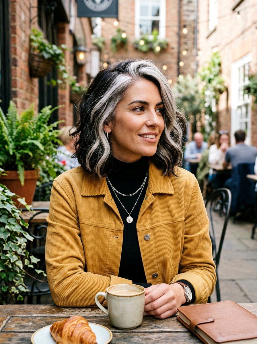 Chunky Silver Hair Highlights - 20 trending silver hair ideas for women - 20 trending silver hair ideas for women