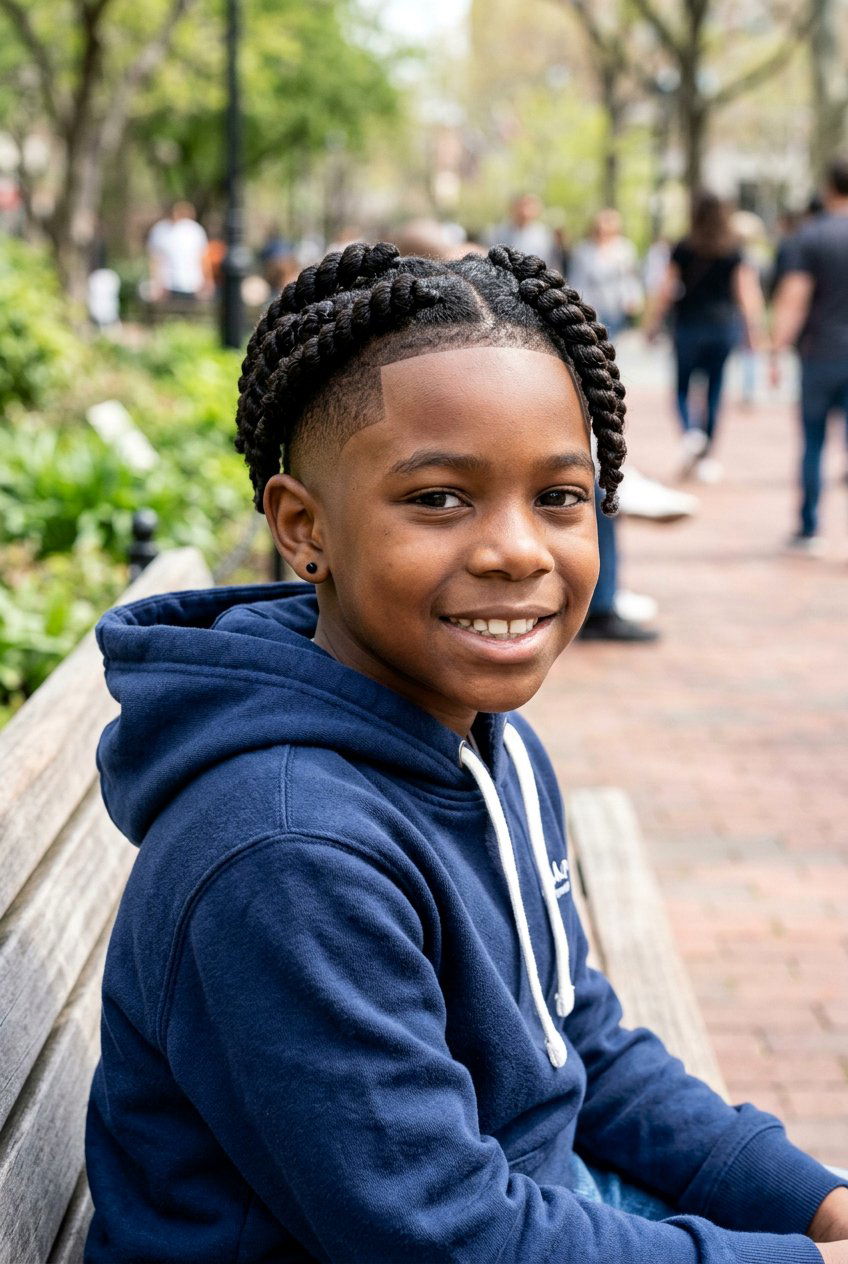 Chunky Twists Drop Fade - 20 boys twists with fade - 20 boys twists with fade