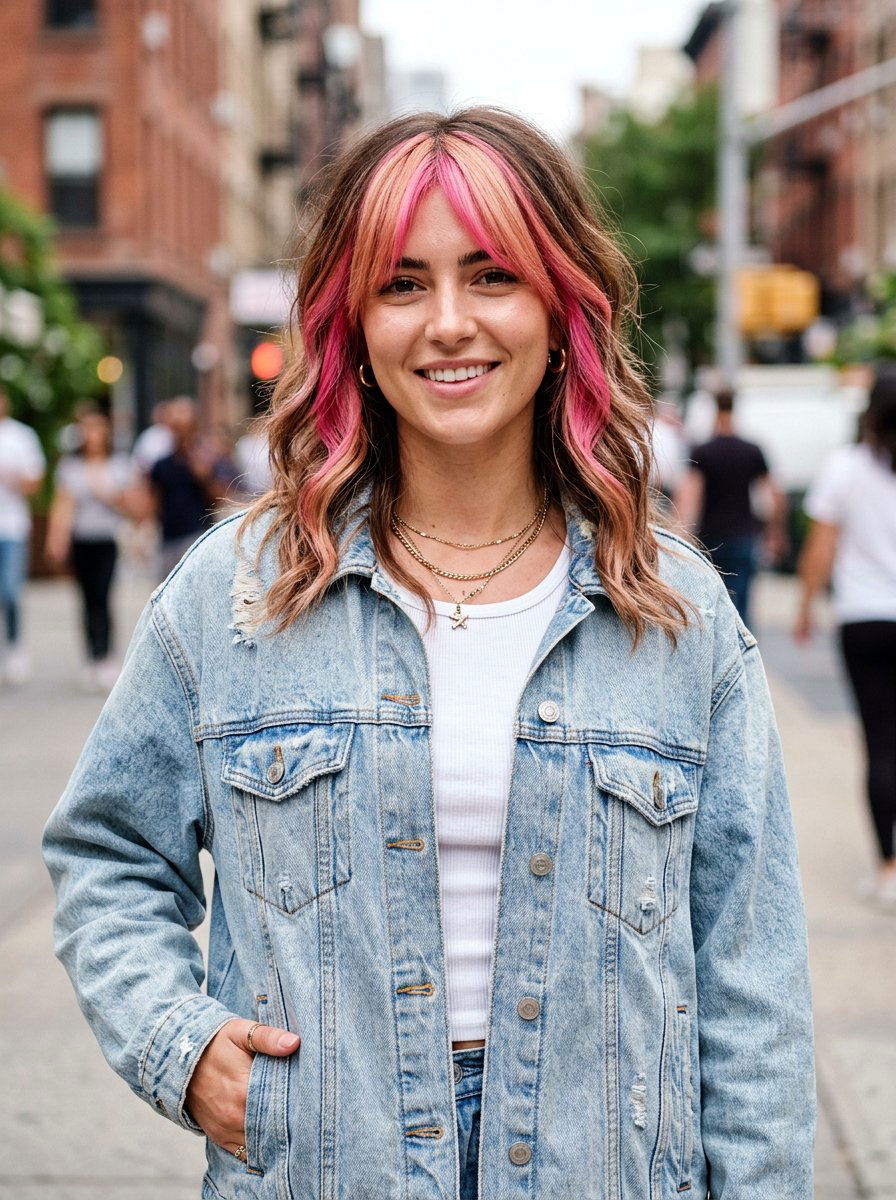 Chunky rose gold money piece - 20 rose gold money piece hair - 20 rose gold money piece hair