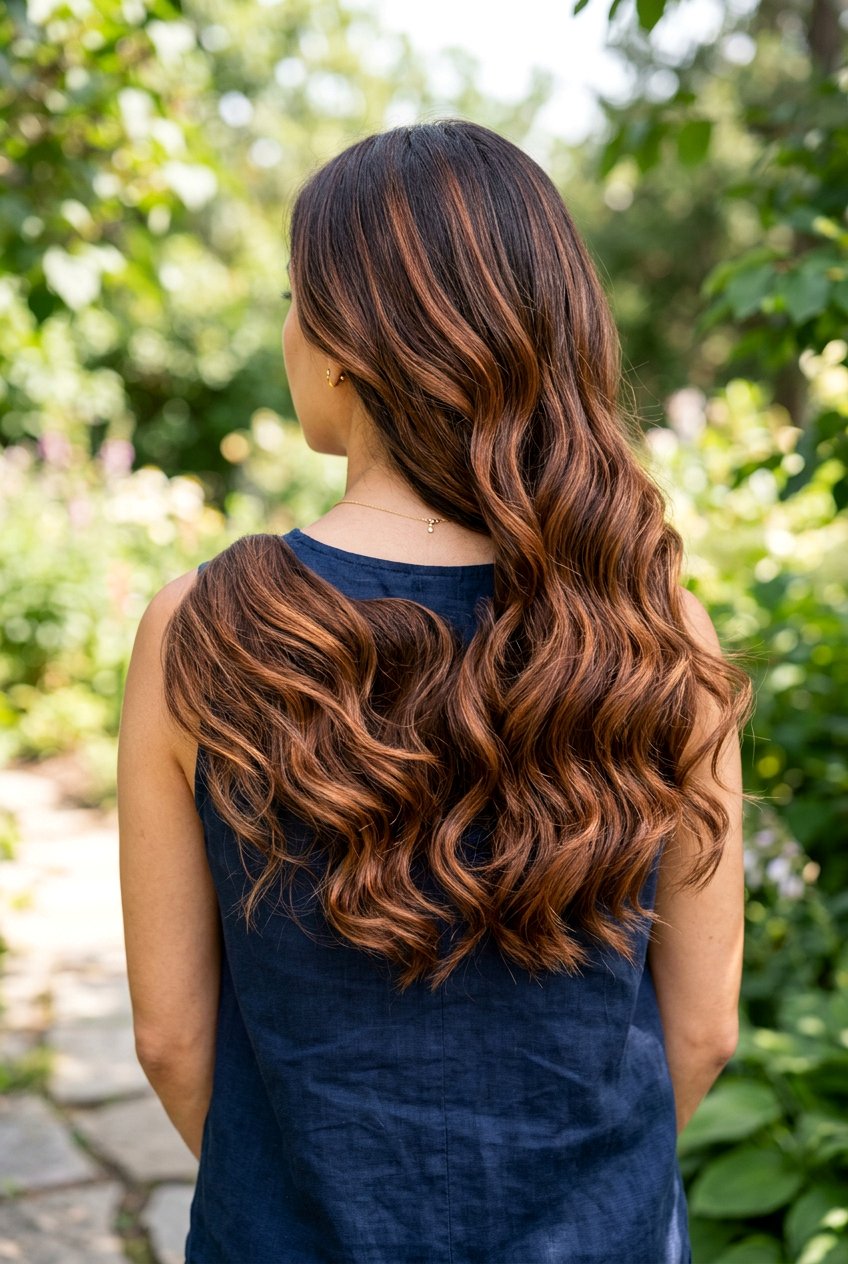 Cinnamon Balayage On Long Layered Brown Hair - 20 cinnamon balayage on brown hair - 20 cinnamon balayage on brown hair