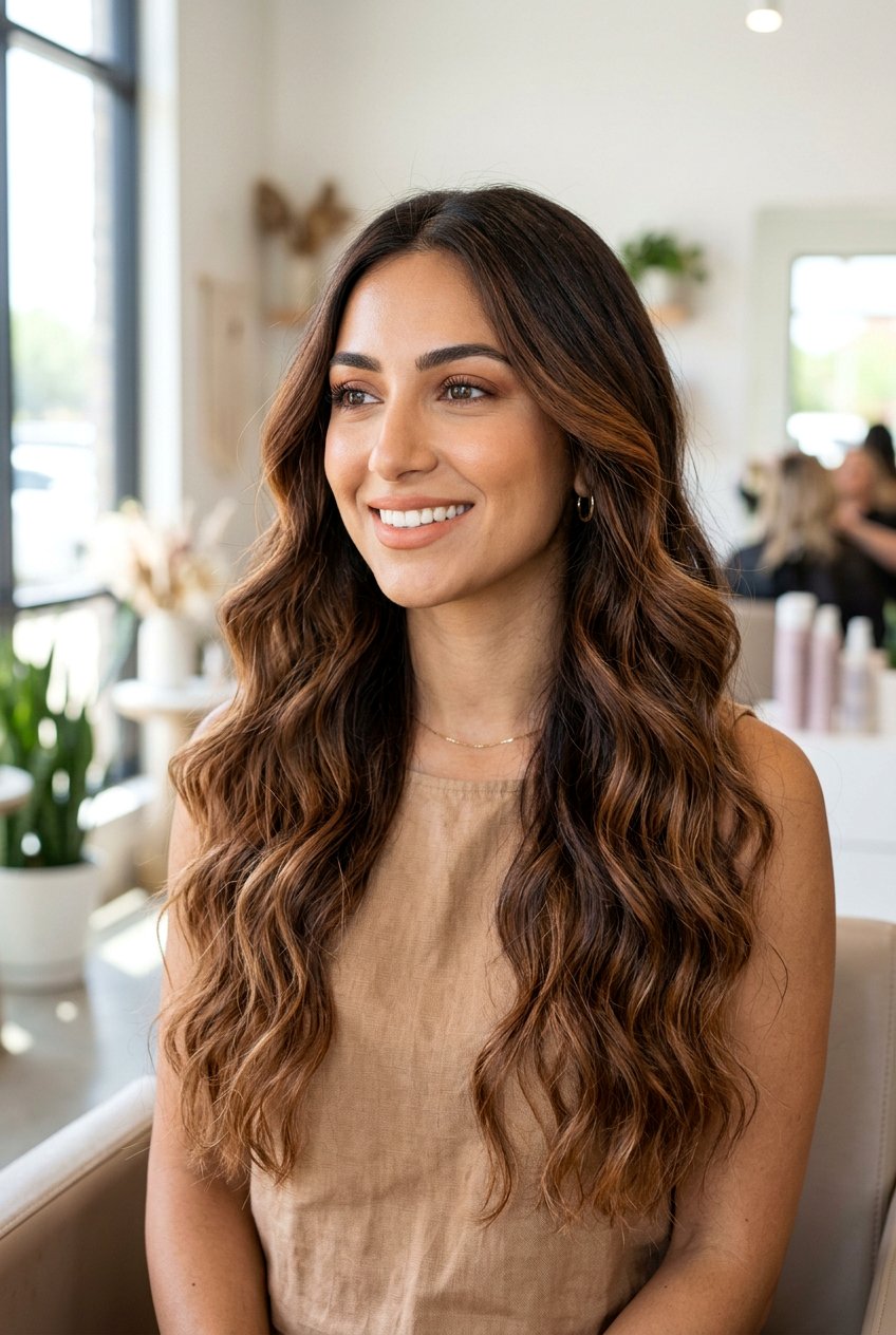 Cinnamon Balayage for Olive Skin - 20 hair color ideas for olive skin - 20 hair color ideas for olive skin