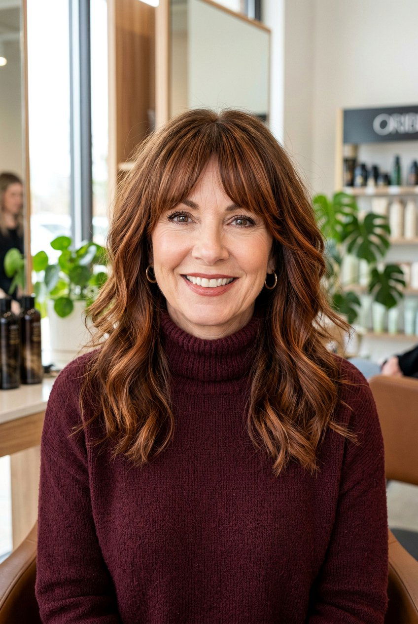 Cinnamon Balayage - 20 brunette balayage for women over 50 - 20 brunette balayage for women over 50