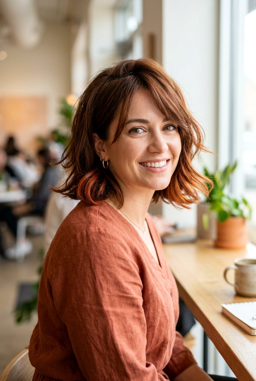 Cinnamon Brown Bob - 20 bob hair color ideas for brunettes - 20 bob hair color ideas for brunettes