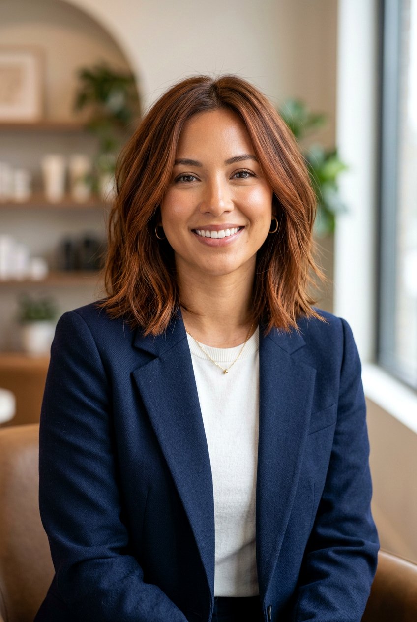 Cinnamon Brown Lob Haircut - 20 autumn cinnamon brown hair color - 20 autumn cinnamon brown hair color