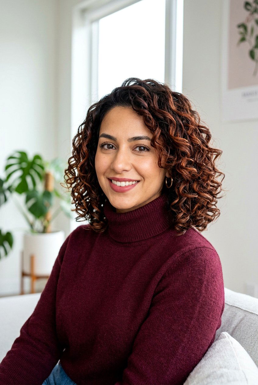 Cinnamon Brunette Balayage Curly Bob - 20 brunette balayage for curly bob - 20 brunette balayage for curly bob