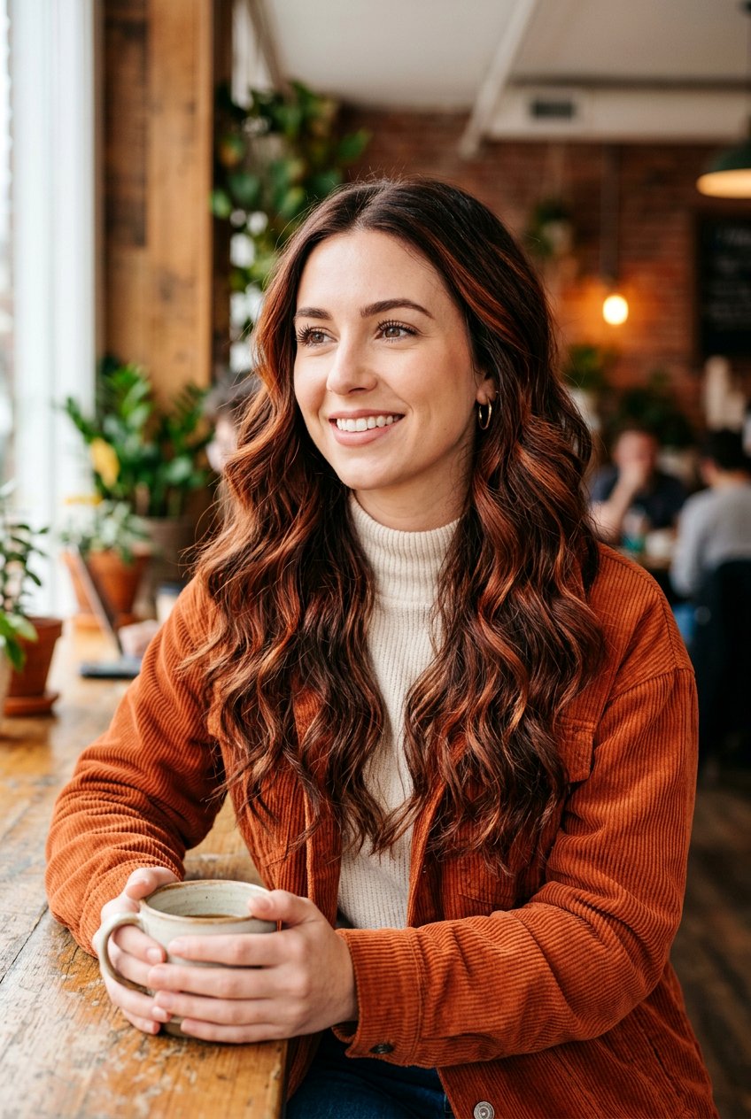 Cinnamon Brunette Balayage Layers - 20 brunette balayage for shoulder length layers - 20 brunette balayage for shoulder length layers