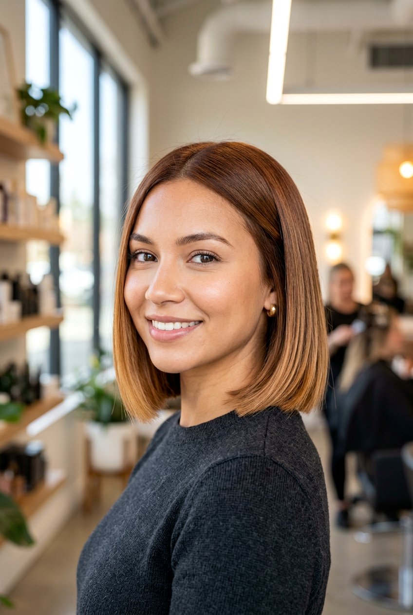 Cinnamon Cookie Butter Blunt Cut - 20 cinnamon cookie butter hair - 20 cinnamon cookie butter hair