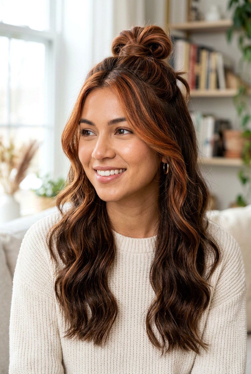 Cinnamon Cookie Butter Half Up Half Down - 20 cinnamon cookie butter hair - 20 cinnamon cookie butter hair