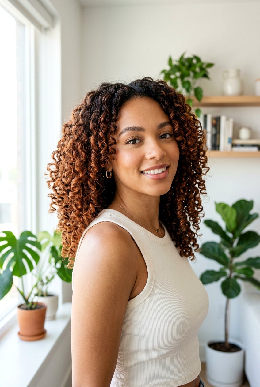 Cinnamon Copper Balayage For Curly Hair - 20 cinnamon copper balayage - 20 cinnamon copper balayage