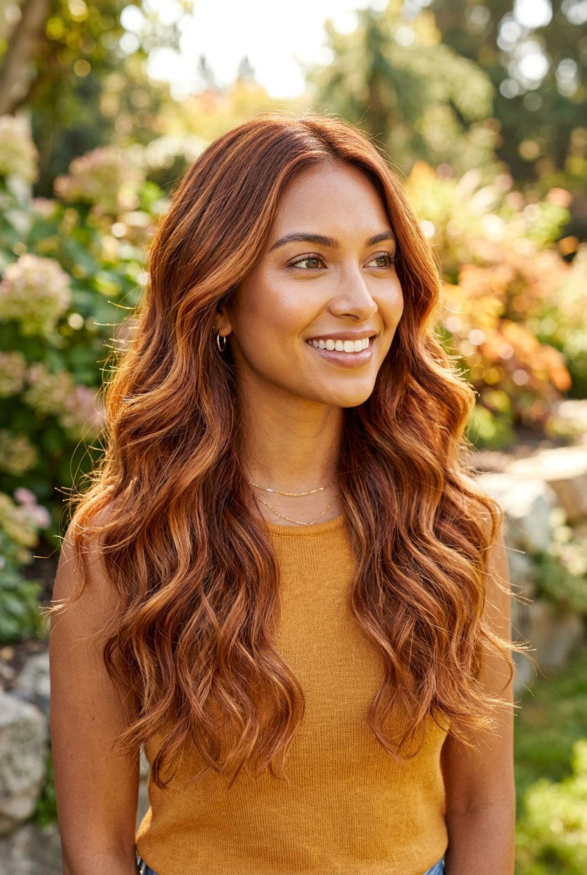 Cinnamon Copper Balayage For Warm Skin Tones - 20 cinnamon copper balayage - 20 cinnamon copper balayage