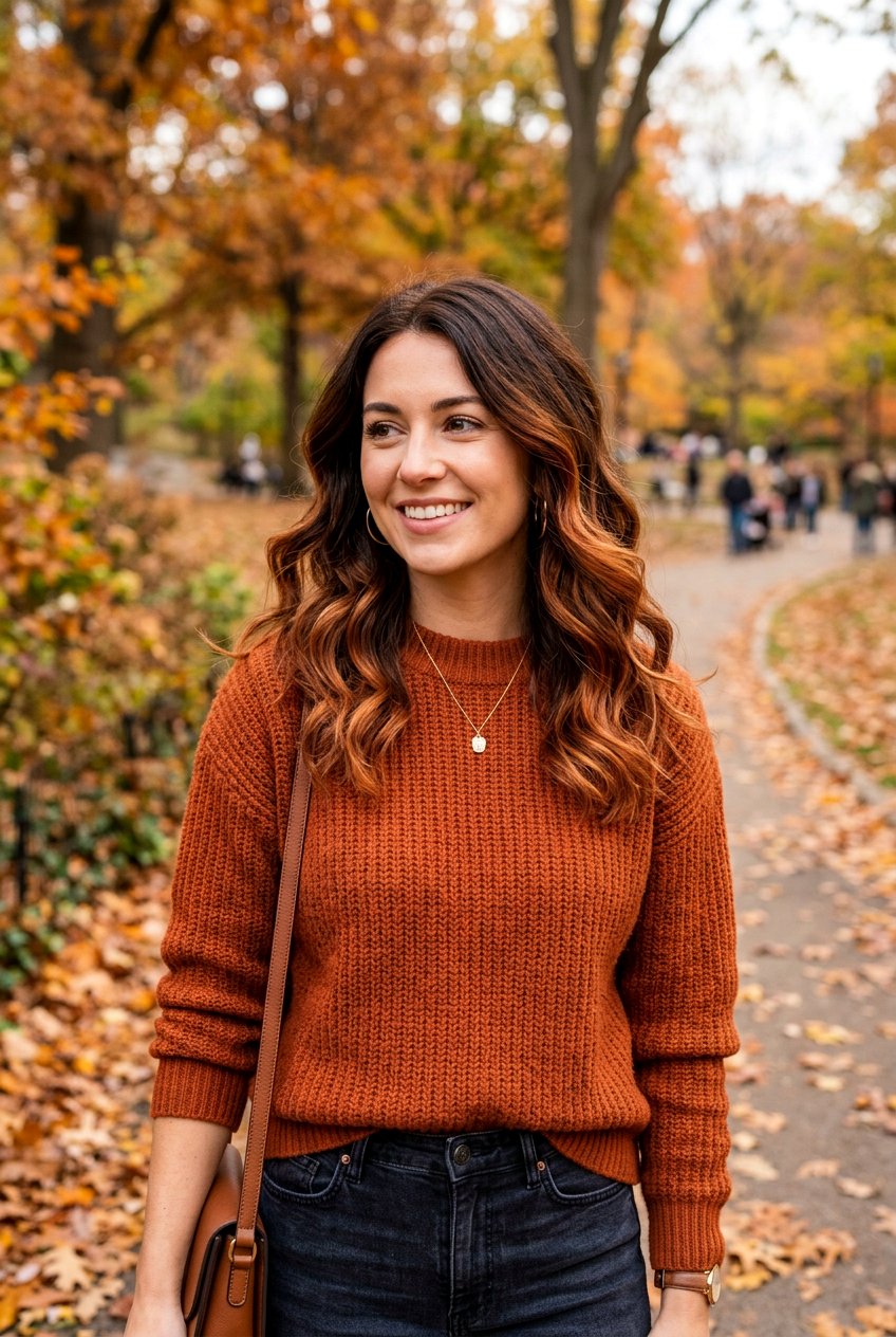 Cinnamon Copper Balayage On Dark Brown Hair - 20 cinnamon copper balayage - 20 cinnamon copper balayage