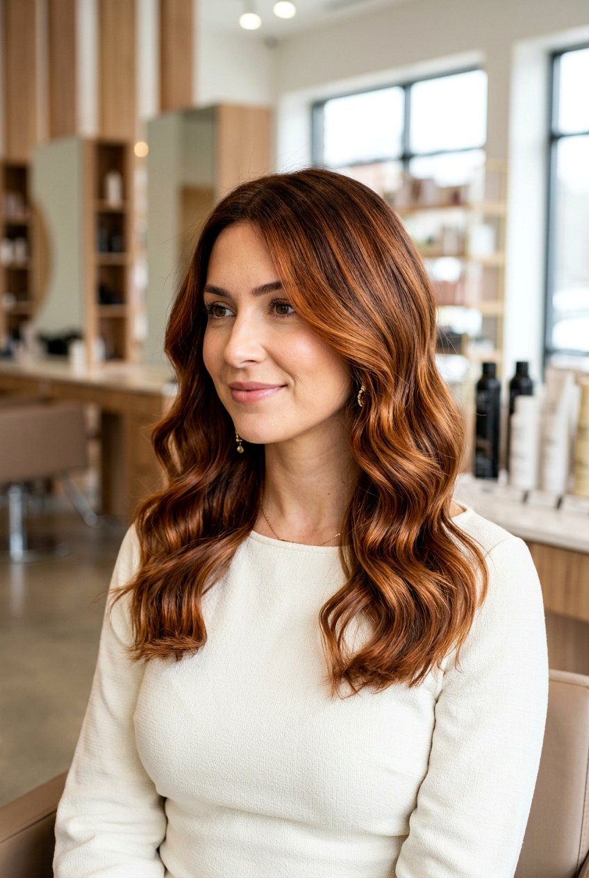 Cinnamon Copper Balayage With Gloss Finish - 20 cinnamon copper balayage - 20 cinnamon copper balayage