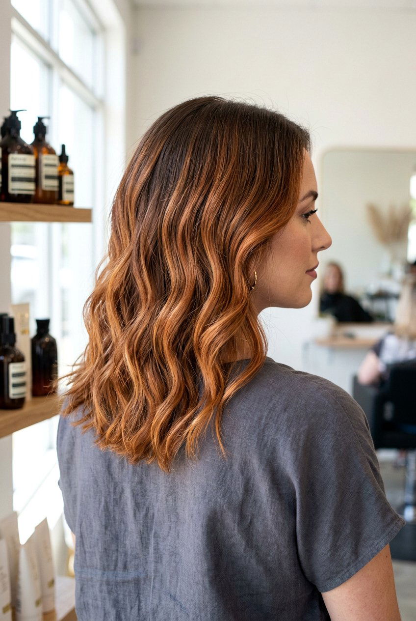 Cinnamon Copper Balayage With Shadow Root - 20 cinnamon copper balayage - 20 cinnamon copper balayage