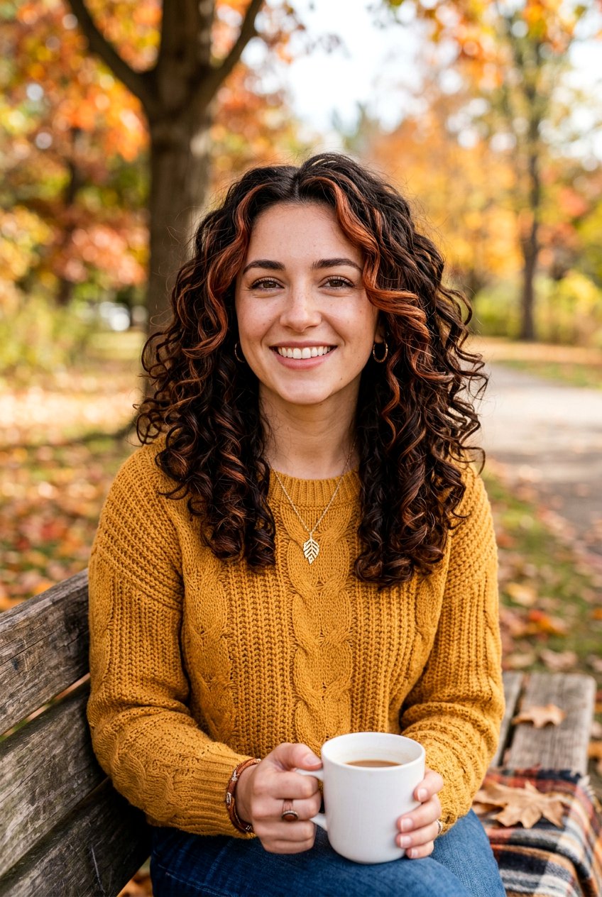 Cinnamon Face Framing Highlights on Brown Hair - 20 brown hair with face framing highlights - 20 brown hair with face framing highlights