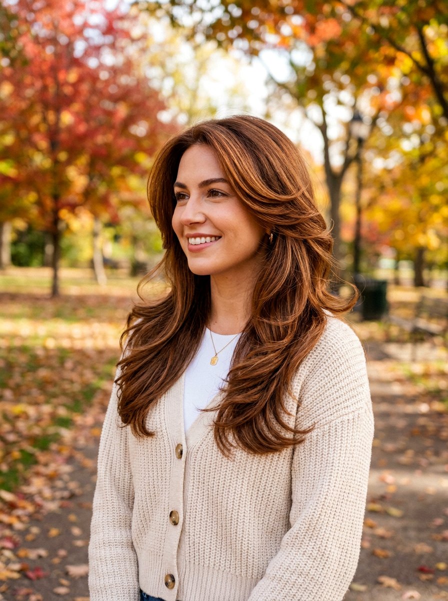 Cinnamon Gloss Brunette Layers - 20 red gloss hair color for brunettes - 20 red gloss hair color for brunettes