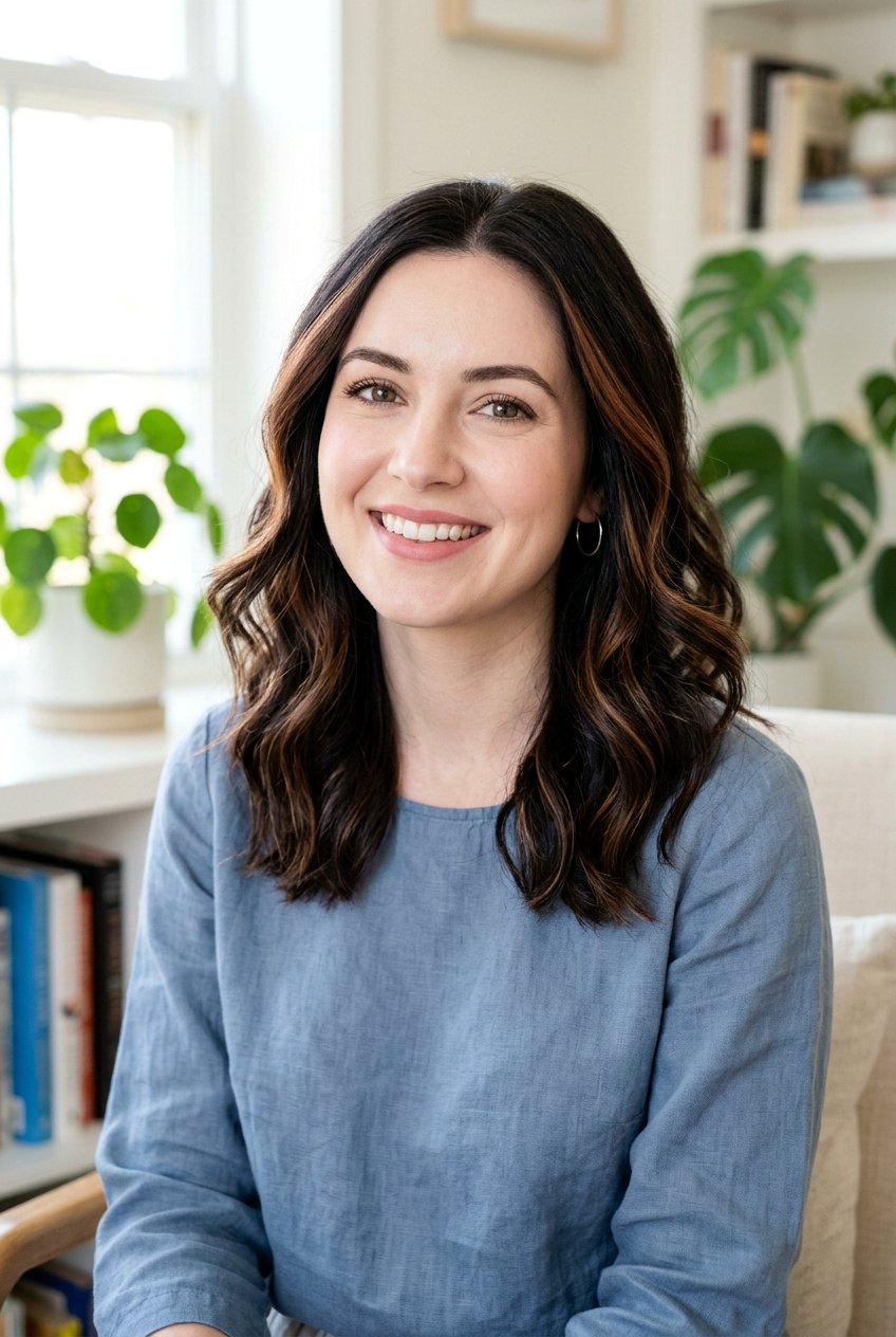 Cinnamon Highlights on Dark Hair for Cool Skin Tones - 20 cinnamon highlights on dark hair - 20 cinnamon highlights on dark hair