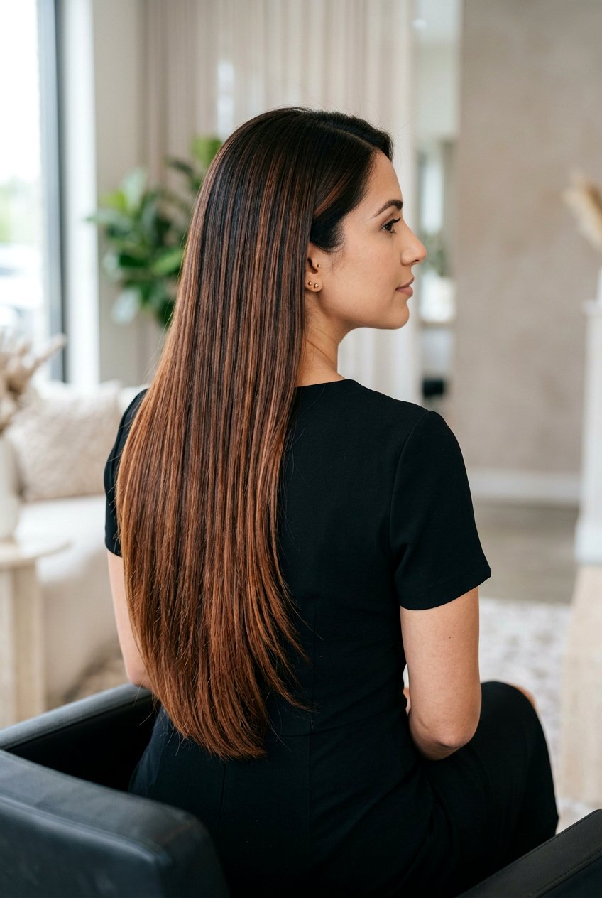 Cinnamon Highlights on Long Dark Hair - 20 cinnamon highlights on dark hair - 20 cinnamon highlights on dark hair