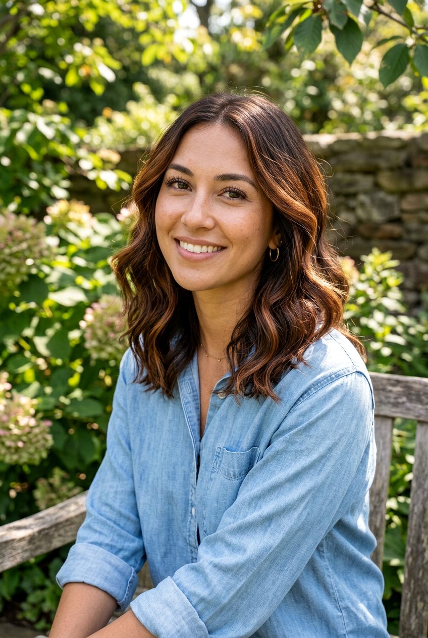 Cinnamon Highlights on Medium Length Dark Hair - 20 cinnamon highlights on dark hair - 20 cinnamon highlights on dark hair