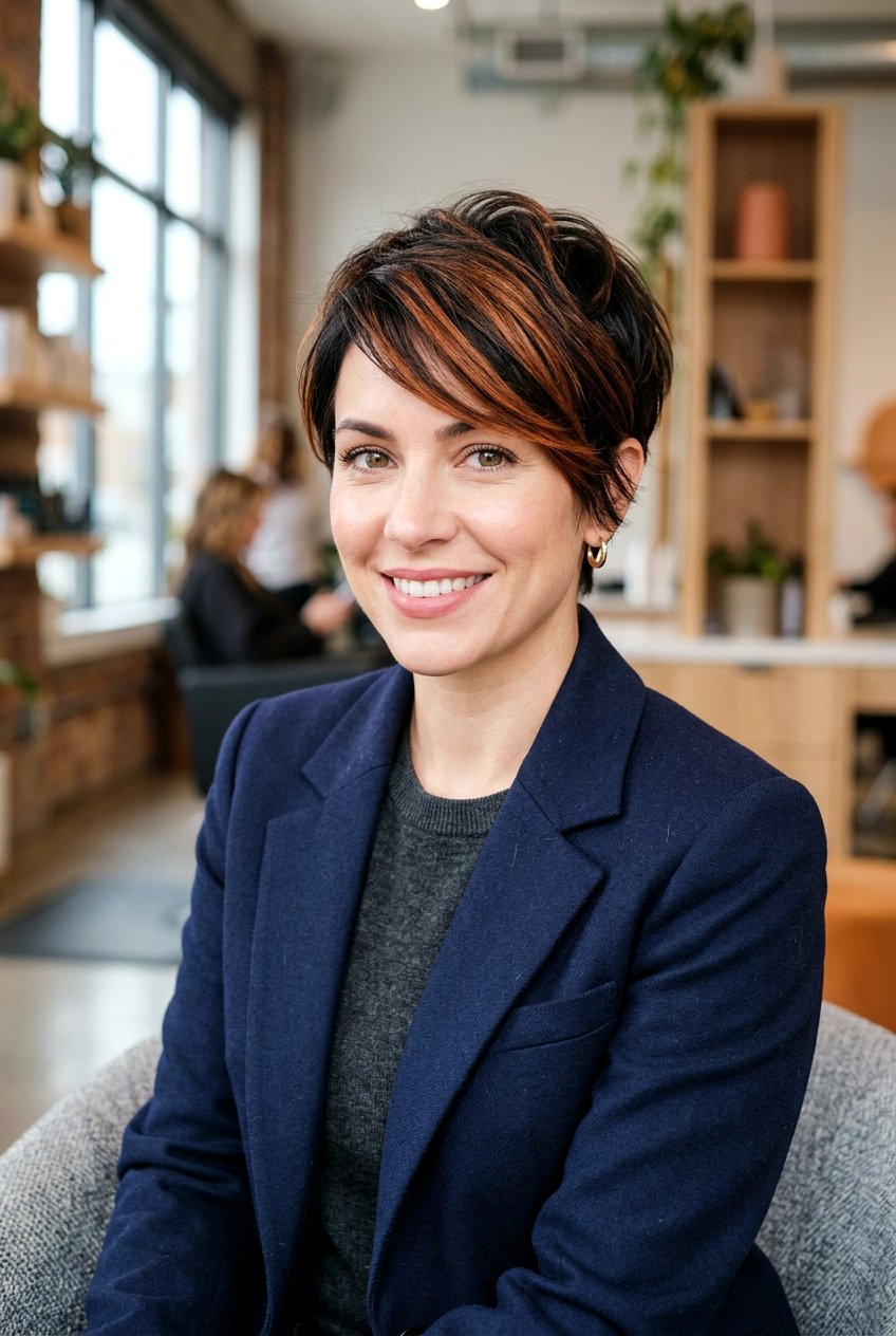 Cinnamon Highlights on Short Dark Hair - 20 cinnamon highlights on dark hair - 20 cinnamon highlights on dark hair