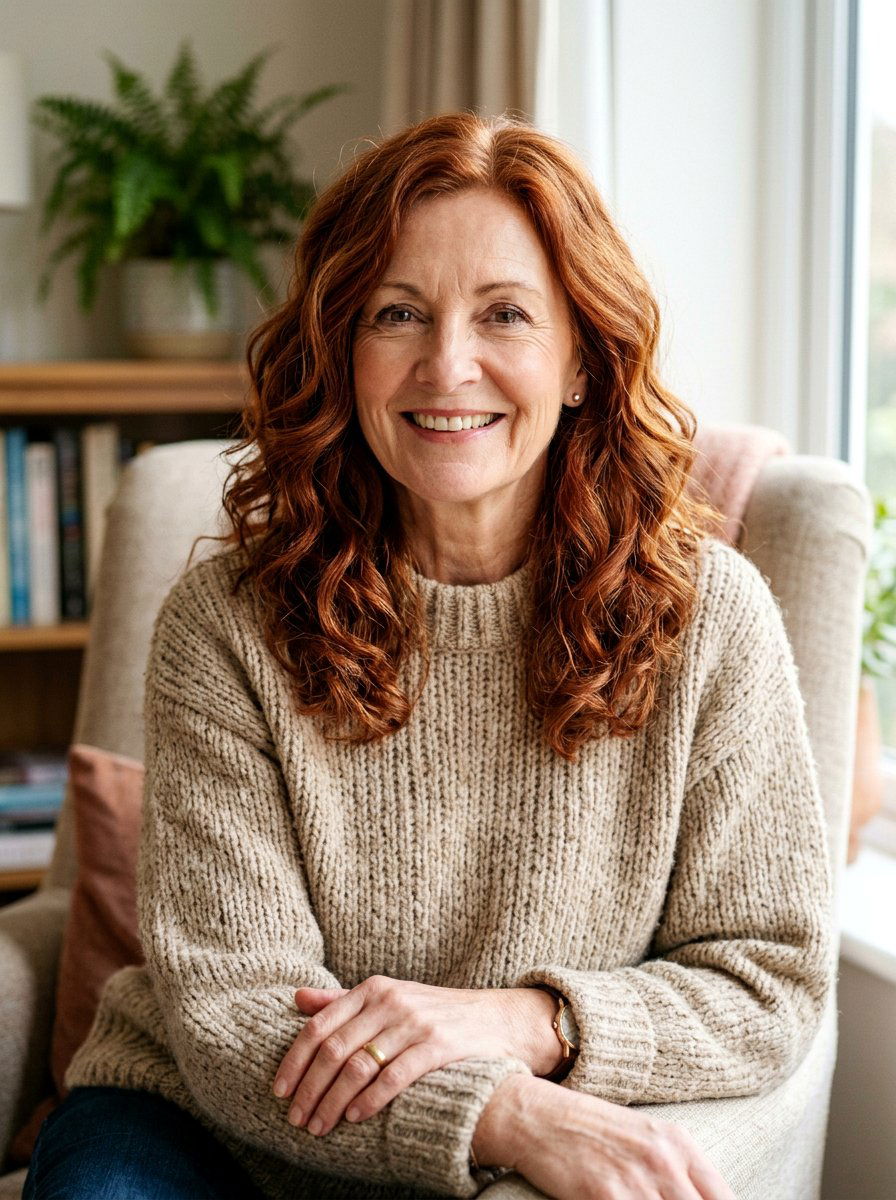 Cinnamon Red Mid Length Hair - 20 red refresh for older women - 20 red refresh for older women