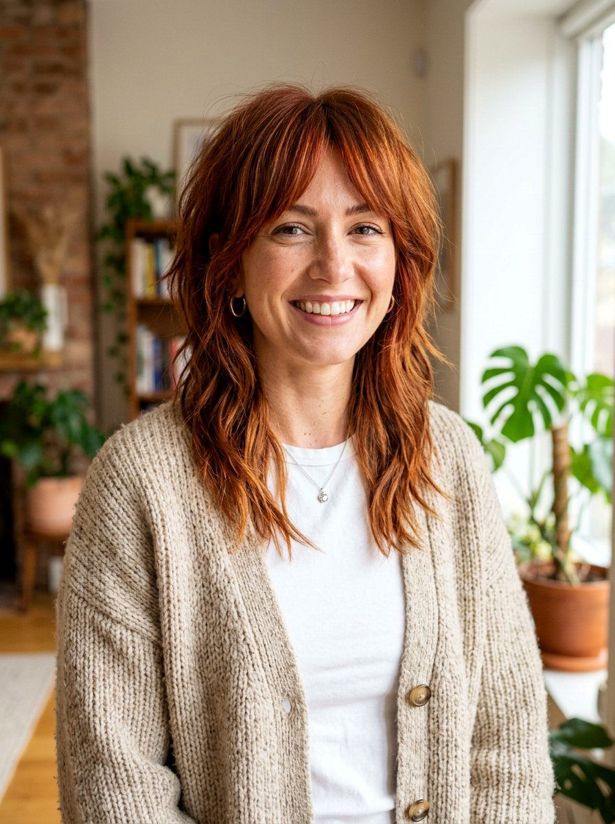 Cinnamon Red Shag - 20 red shag hair color ideas - 20 red shag hair color ideas