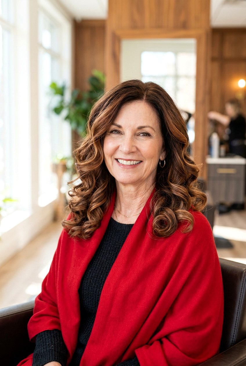 Cinnamon Swirl Balayage - 20 soft brunette balayage for older women - 20 soft brunette balayage for older women