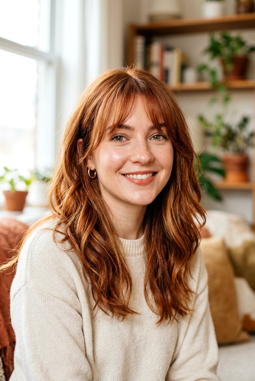 Cinnamon copper hair with bangs - 20 cinnamon copper hair - 20 cinnamon copper hair