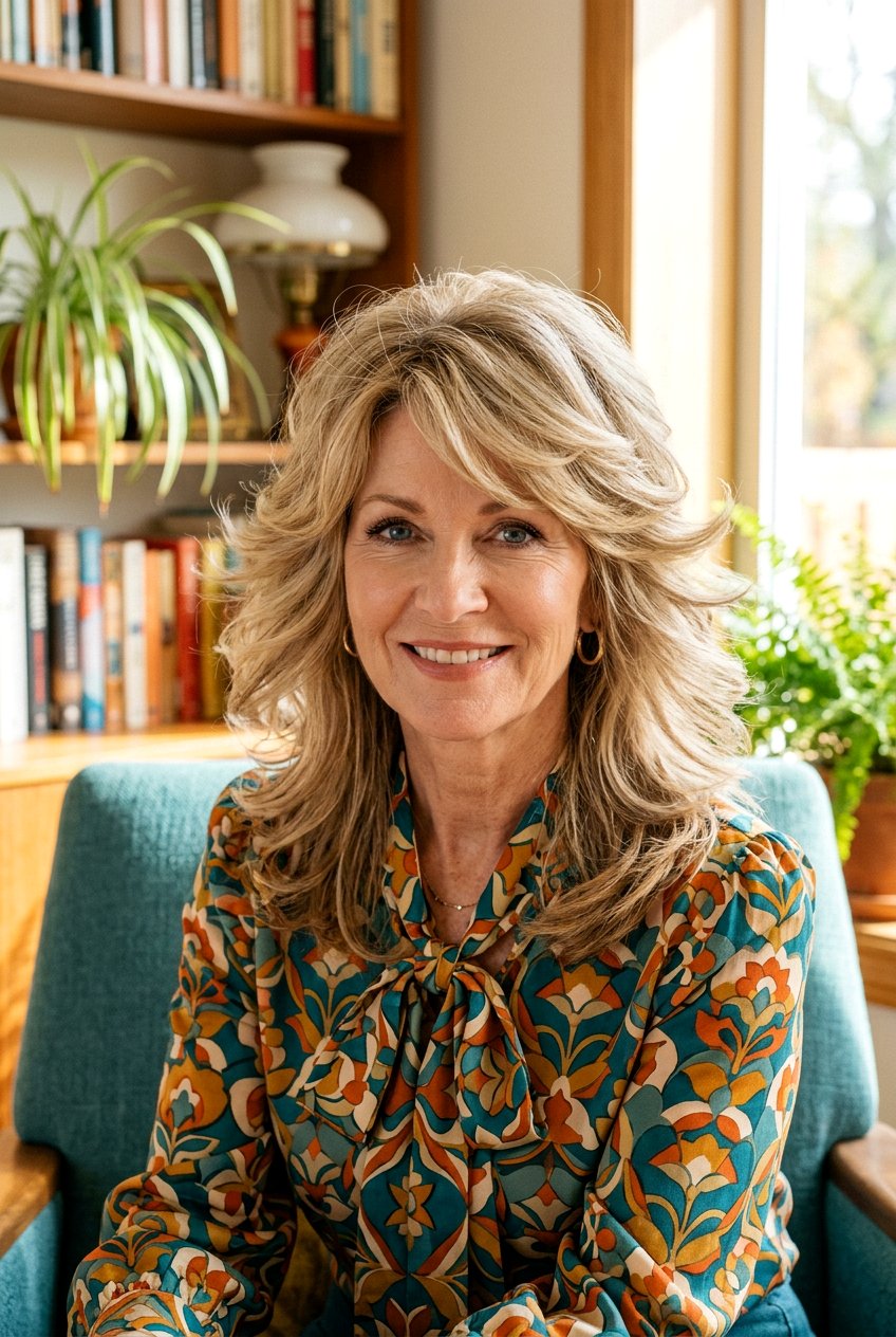 Classic 70s Feathered Shag - 20 feathered shag for mature women - 20 feathered shag for mature women