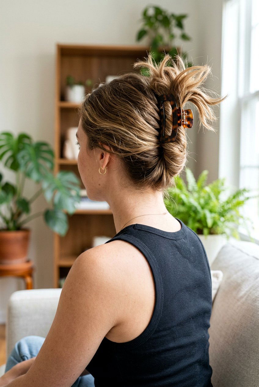 Classic 90s Claw Clip Updo - 20 90s claw clip hairstyle - 20 90s claw clip hairstyle