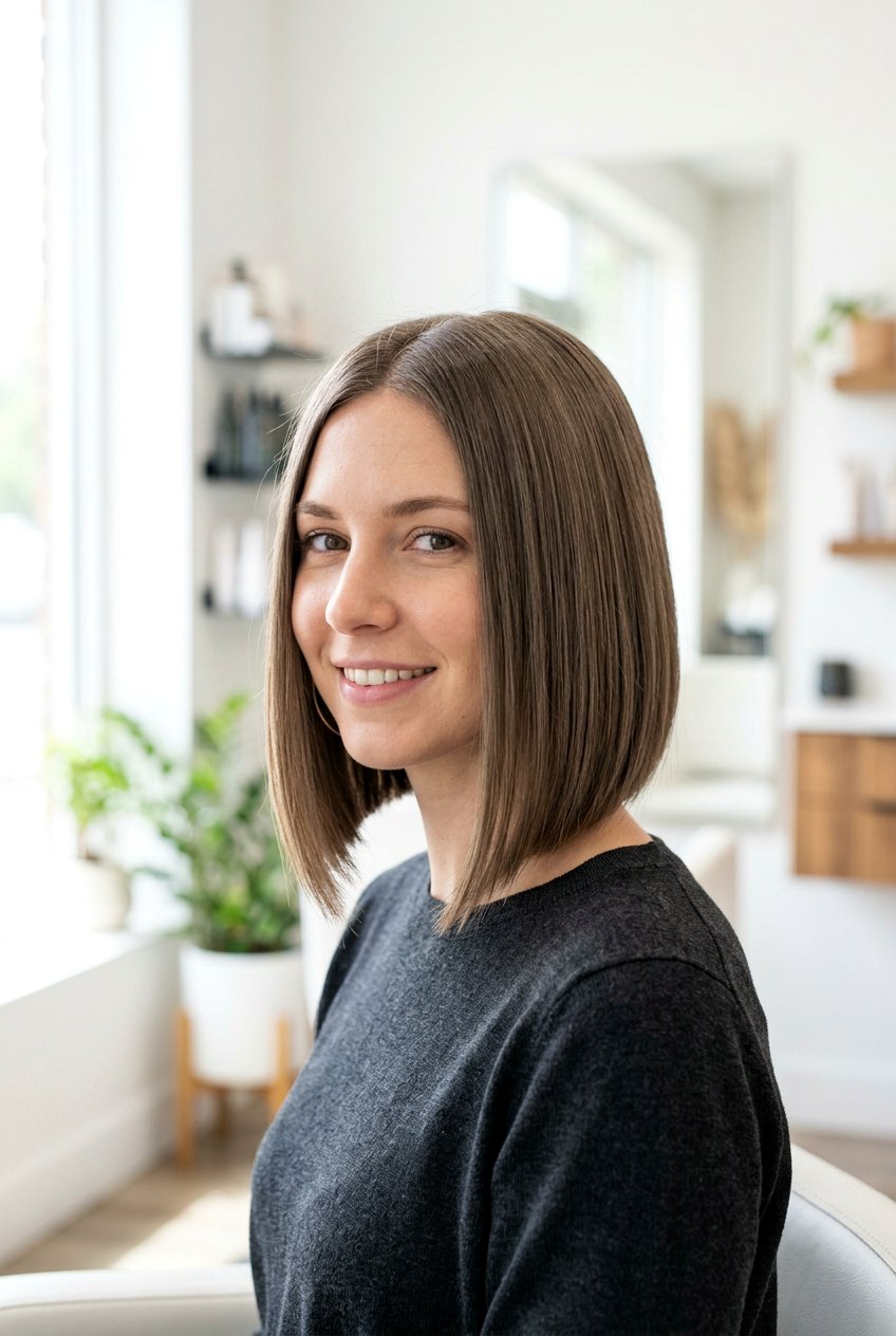 Classic A line bob - 20 hairstyles for oval faces - 20 hairstyles for oval faces