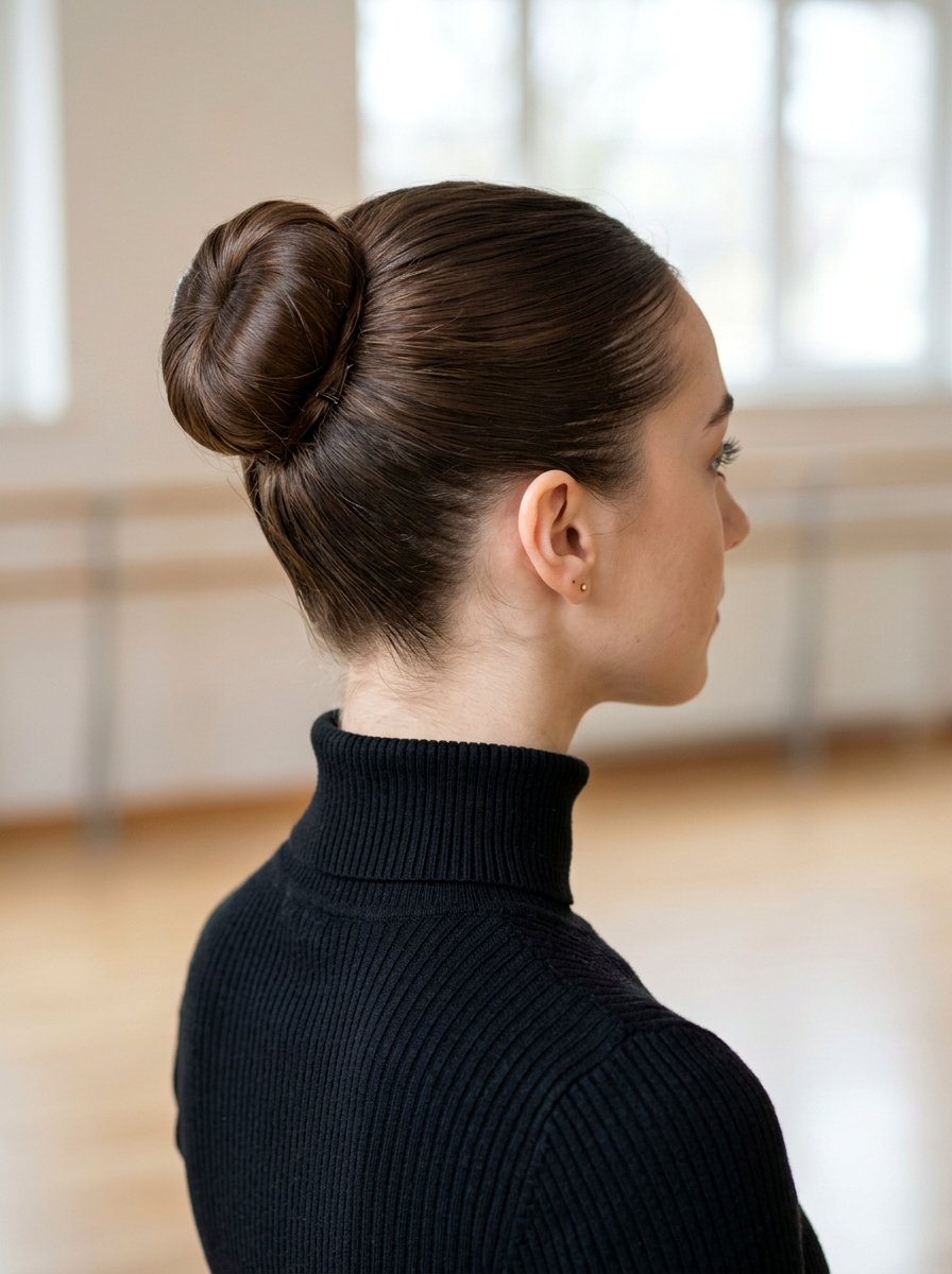 Classic Ballet Bun - 20 cute bun hairstyle ideas for work - 20 cute bun hairstyle ideas for work